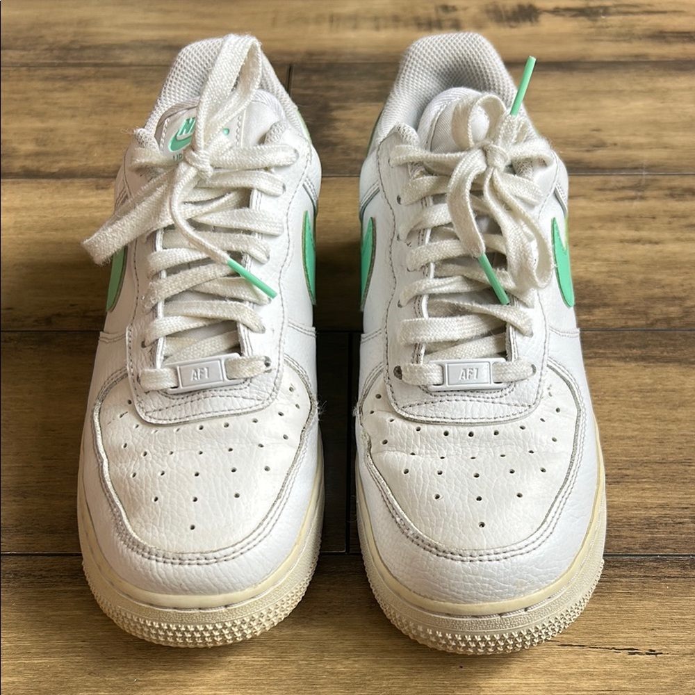 Nike Air Force 1 White with Mint Green Accents